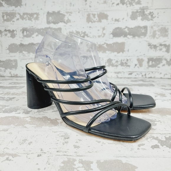 New Nine West Womens Getcha 3 Faux Leather Slip On Heels C67 - Picture 5 of 12